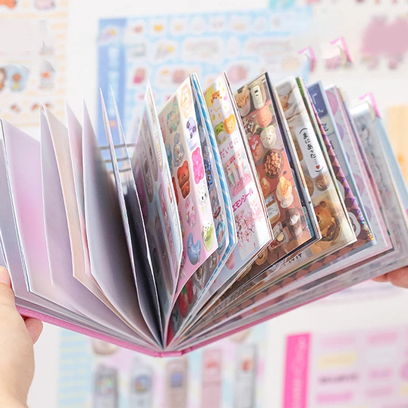 Mr. Paper，72 Sheets/bookCute Cartoon Good Mood Maker Cut Film Sticker Book StickersScrapbook Diary Decoration Stationery Sticker